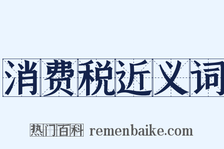 消费税近义词是什么意思的图片